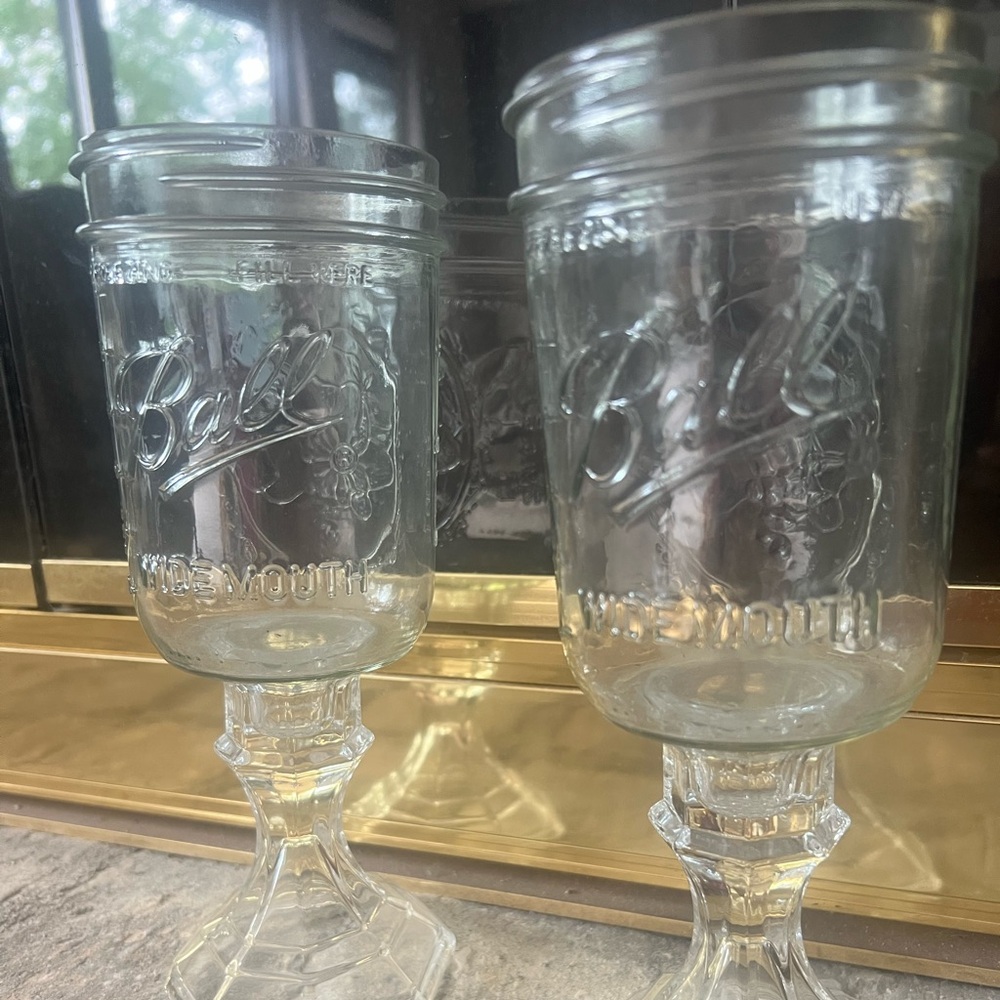 Ball Wide Mouth Mason Jar Goblets